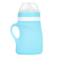 free samples Wholesale bpa free Silicone Baby Feeding Bottle, Healthy Silicone Squeeze milk Feeder feeding bottle for babies