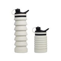 Wholesale Private Label BPA Free Silicone Folding Bottle Collapsible Water Bottle For Camping Travel